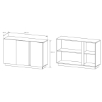 Komoda 3D  pełna ART biały połysk